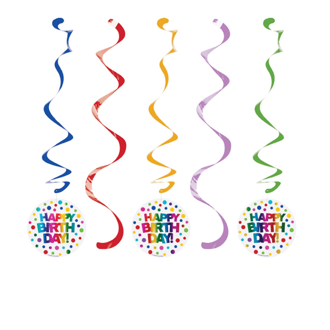 Party Central Club Pack of 30 Blue and Red Dizzy Danglers Hanging Party Decorations 33"
